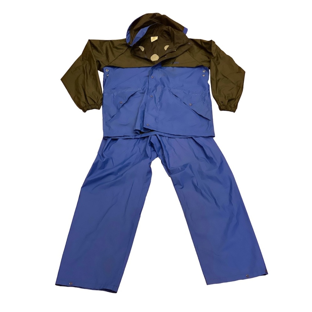 Bushmaster Rainsuit Rain Jacket Pants Hood Black Blue Hunting S Outdoor Golf